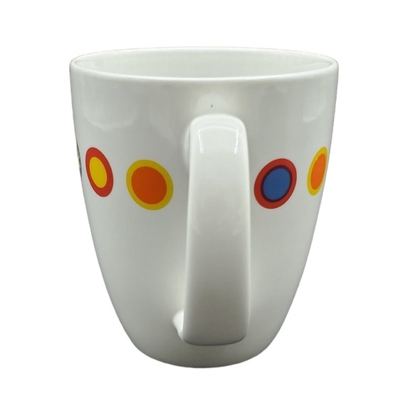 Corelle Hot Dots Coffee Mug Tea Cup White Stoneware Multi Color‎ Polka Dots - Picture 2 of 3